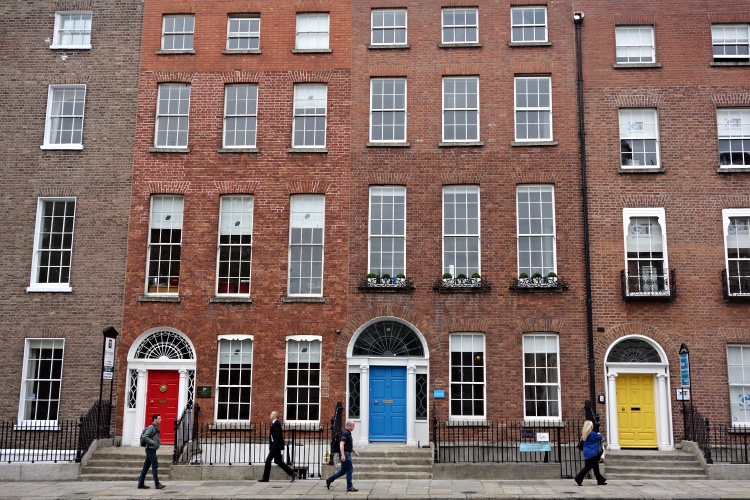 Typical colourful doors in Dublin