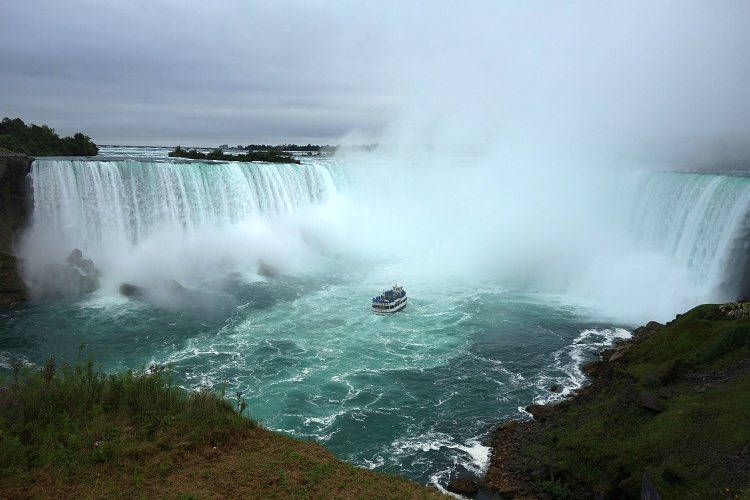 Horseshoe Falls on the Canadian side are the most impressive falls in the area