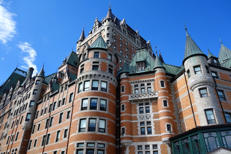 Chateau Frontenac dominates the cityscape of Quebec City