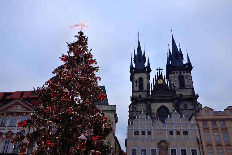 Christmas markets, Old Town Square, Prague, Czech Republic