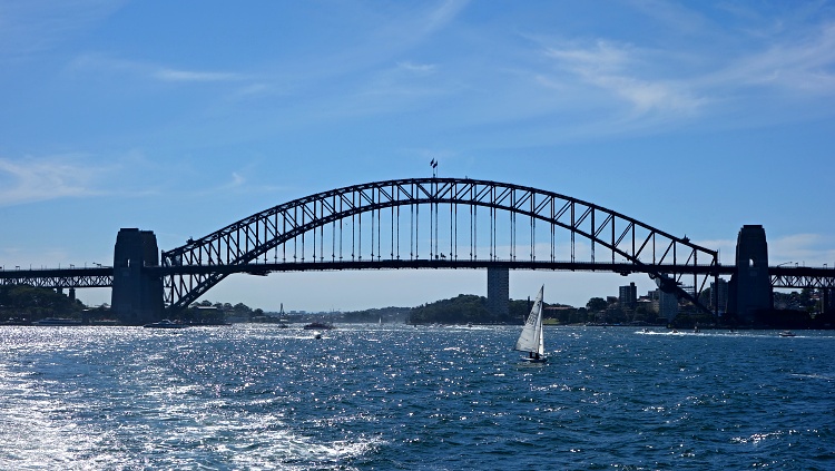 Sydney Harbour Bridge as seen from the Manly ferry