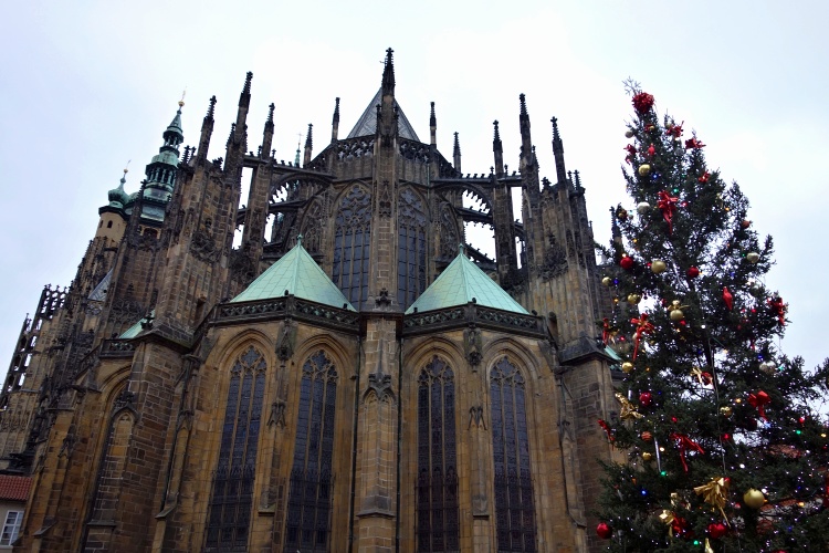 Don't miss the beautiful views on the way up to Prague Castle