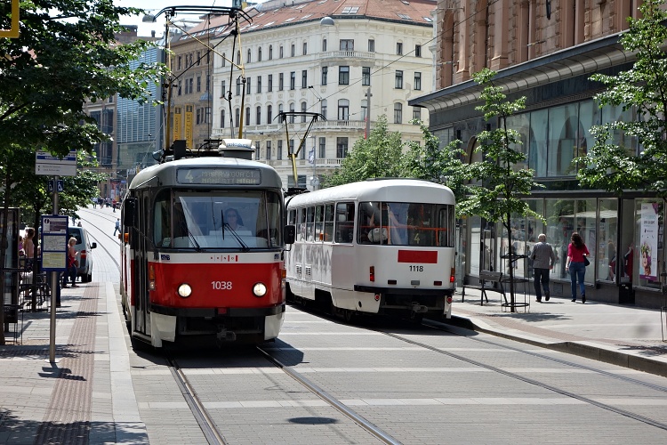 Trams are a great way to get around Brno