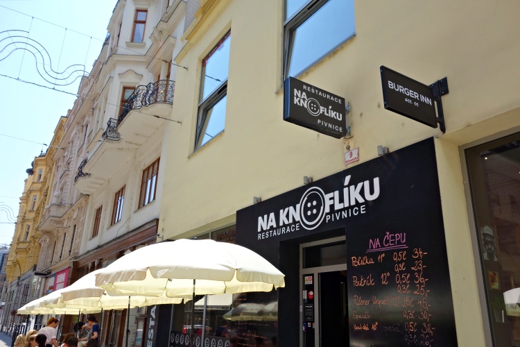 Try cheap and cheerful Czech food at the restaurant Na Knofliku