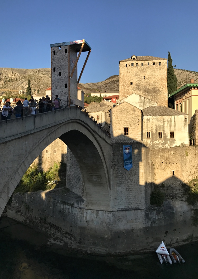 The Old Bridge in Mostar is the only UNESCO site in the Red Bull Cliff Diving Series