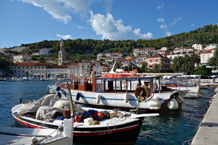 Colourful harbour in Hvar Town