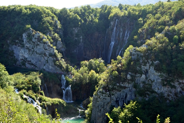 Plitvice Lakes National Park is home to beautiful lakes, waterfalls and cascades