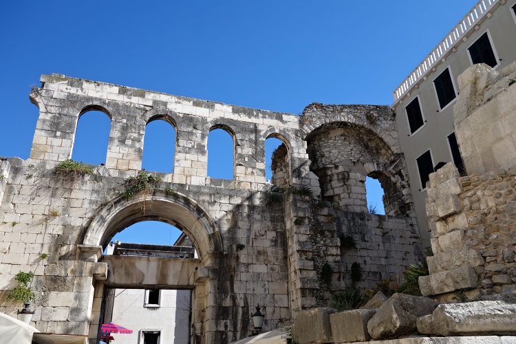 The historic centre of Split reminds of ancient Rome