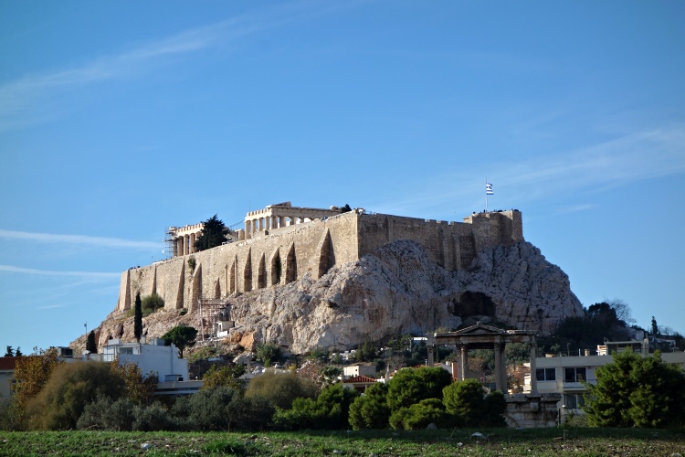 The Acropolis dominates the cityscape of Athens