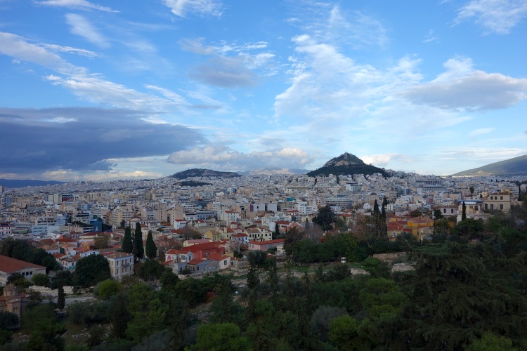 Head to the Filopappou Hill for great views of Athens