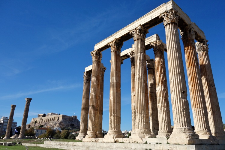 The Temple of Olympian Zeus was once the largest temple in the ancient world