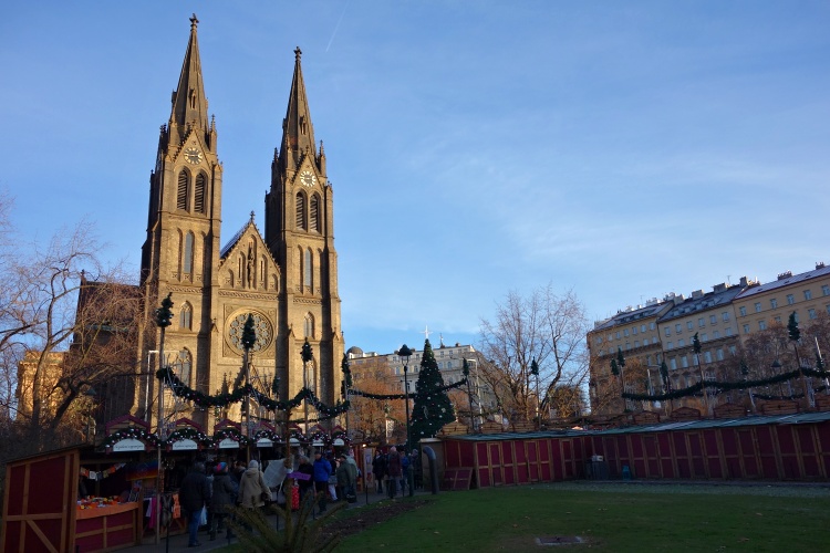 Visit the Christmas market at Peace Square for the more authentic experience