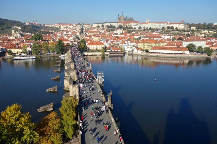 The views of Prague from the towers of Charles Bridge are stunning